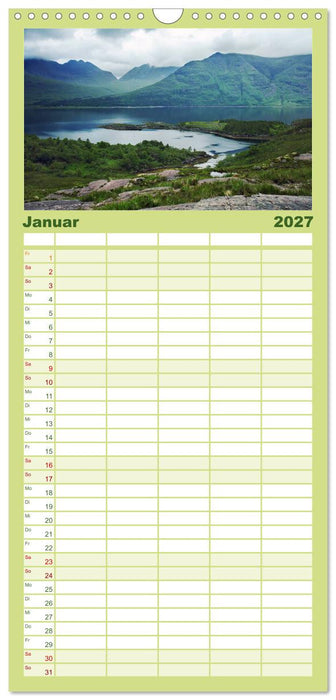 Schottland, Atemberaubender Norden (CALVENDO Familienplaner 2027)