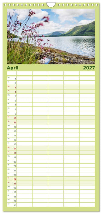 Schottland, Atemberaubender Norden (CALVENDO Familienplaner 2027)