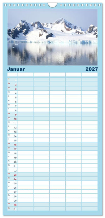 7 Kontinente - Weltweit durch das Jahr (CALVENDO Familienplaner 2027)