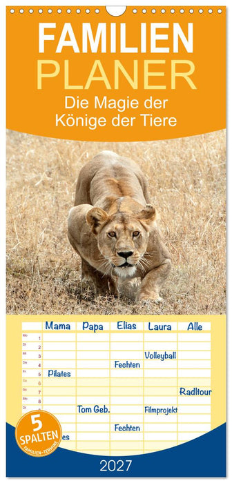 Die Magie der Könige der Tiere (CALVENDO Familienplaner 2027)