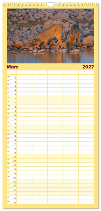 Die Magie der Könige der Tiere (CALVENDO Familienplaner 2027)