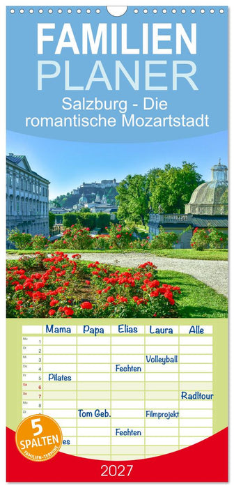 Salzburg - Die romantische Mozartstadt (CALVENDO Familienplaner 2027)