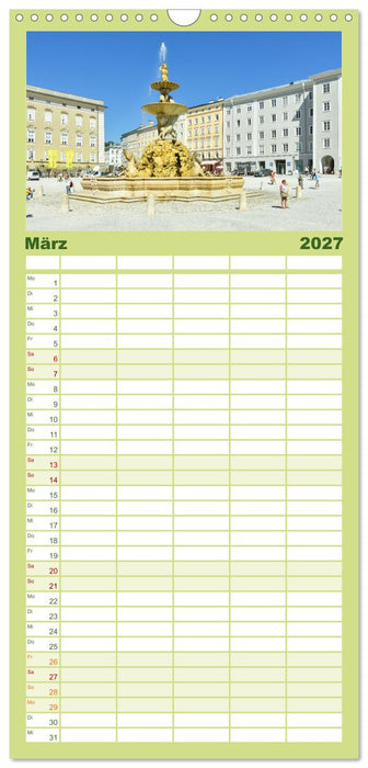 Salzburg - Die romantische Mozartstadt (CALVENDO Familienplaner 2027)