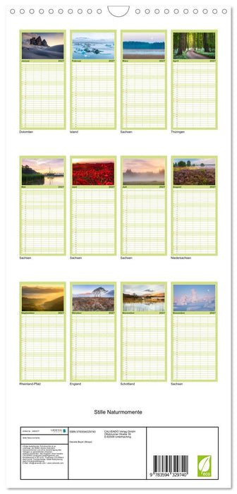 Stille Naturmomente (CALVENDO Familienplaner 2027)