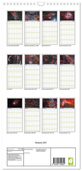 Deepsky 2027 (CALVENDO Familienplaner 2027)