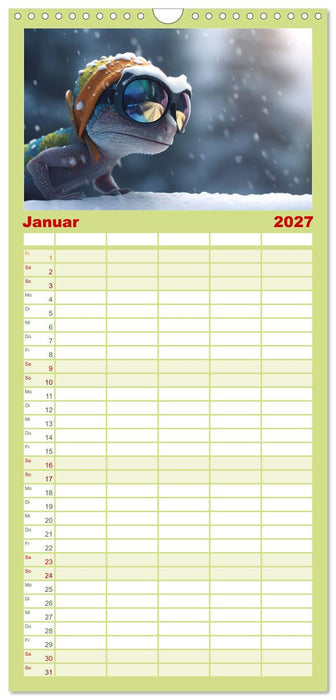 Chamäleon-Verwandlungen. Ein Jahr voller Veränderungen (CALVENDO Familienplaner 2027)