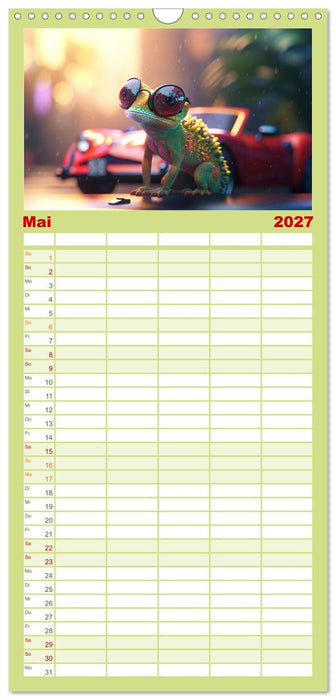 Chamäleon-Verwandlungen. Ein Jahr voller Veränderungen (CALVENDO Familienplaner 2027)