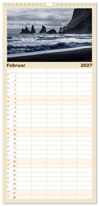 Island - Land aus Feuer und Eis (CALVENDO Familienplaner 2027)