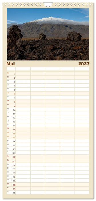 Island - Land aus Feuer und Eis (CALVENDO Familienplaner 2027)
