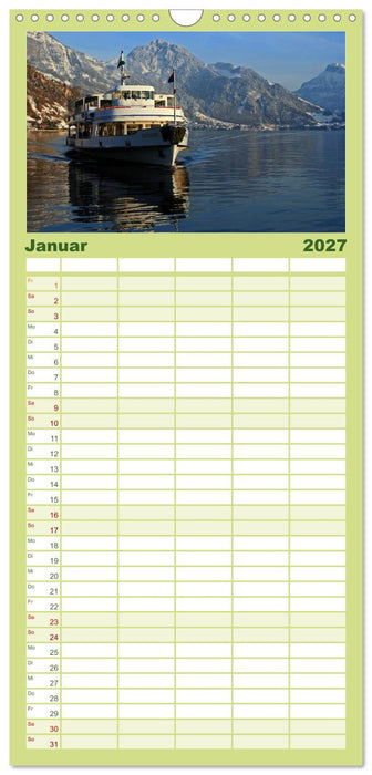 Zauber der Berge. Die Schweizer Alpen (CALVENDO Familienplaner 2027)