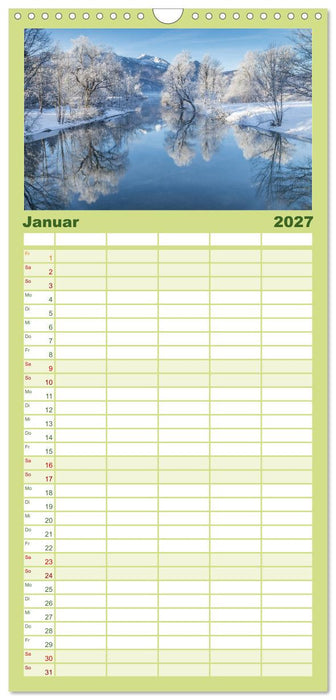 Berge und Seen - Die Perlen der Natur (CALVENDO Familienplaner 2027)