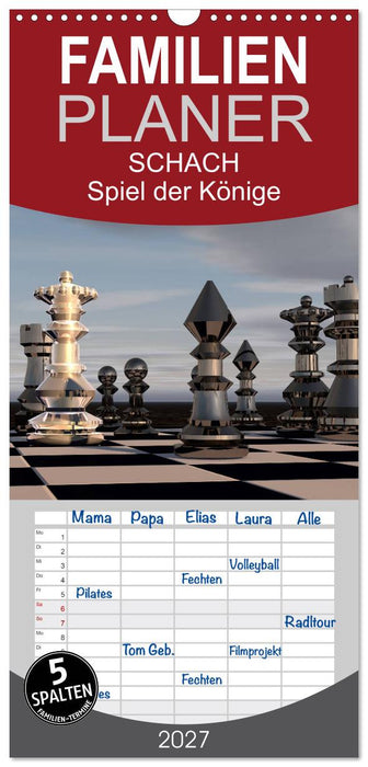 SCHACH - Spiel der Könige (CALVENDO Familienplaner 2027)