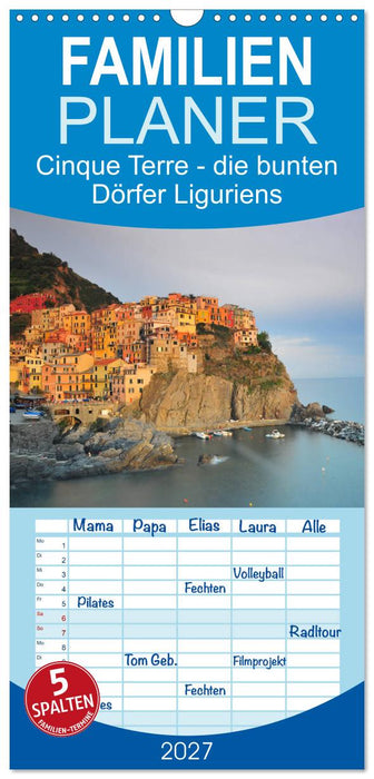 Cinque Terre - die bunten Dörfer Liguriens (CALVENDO Familienplaner 2027)