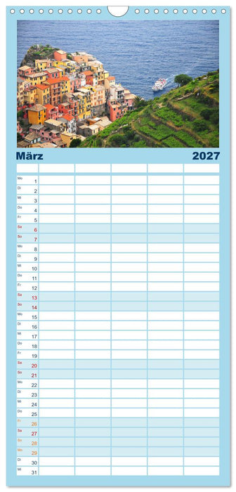 Cinque Terre - die bunten Dörfer Liguriens (CALVENDO Familienplaner 2027)