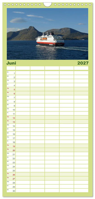 Impressionen von Norwegen entlang der Hurtigruten (CALVENDO Familienplaner 2027)