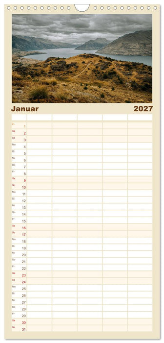 Neuseeland - Landschaftsträume (CALVENDO Familienplaner 2027)