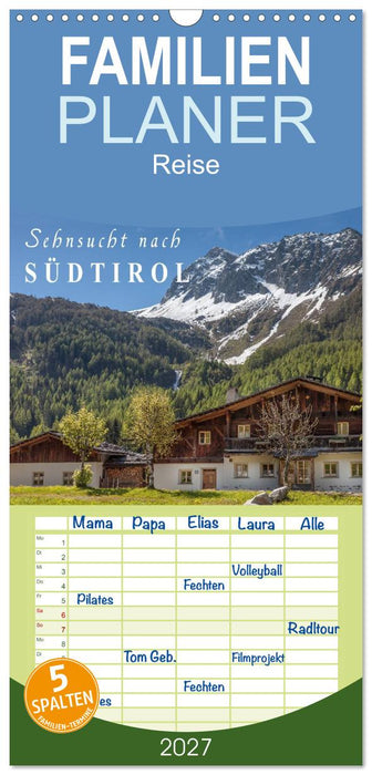 Sehnsucht nach Südtirol (CALVENDO Familienplaner 2027)