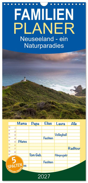 Neuseeland - ein Naturparadies (CALVENDO Familienplaner 2027)