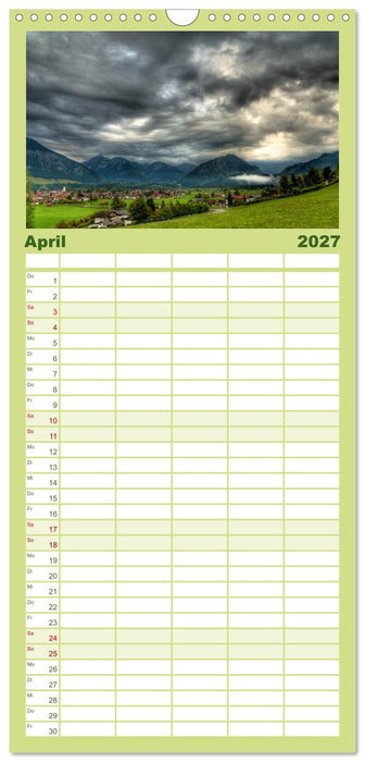 Im Allgäu bei Oberstdorf (CALVENDO Familienplaner 2027)