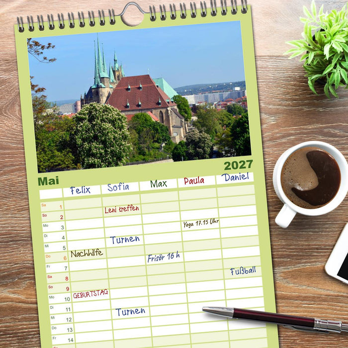 Willkommen in ERFURT (CALVENDO Familienplaner 2027)