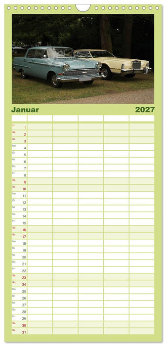 Oldtimer vergangenger Jahrzehnte (CALVENDO Familienplaner 2027)