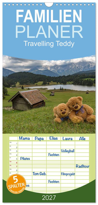 Travelling Teddy (CALVENDO Familienplaner 2027)