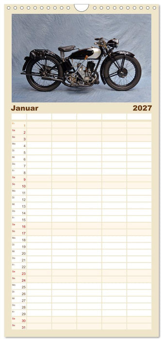 Deutsche Motorrad - Legenden - Rollende Kunstwerke aus alten Zeiten (CALVENDO Familienplaner 2027)