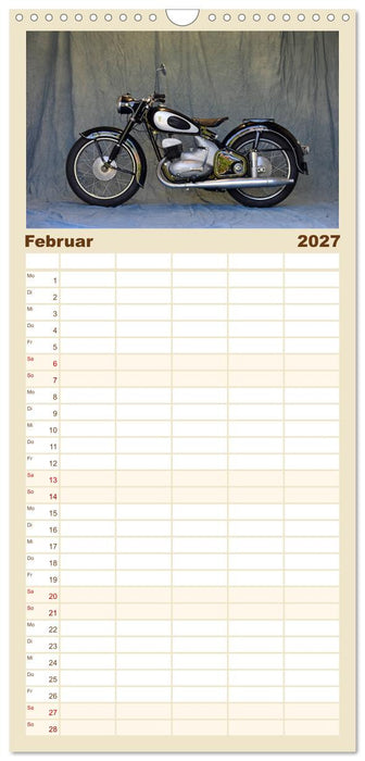 Deutsche Motorrad - Legenden - Rollende Kunstwerke aus alten Zeiten (CALVENDO Familienplaner 2027)