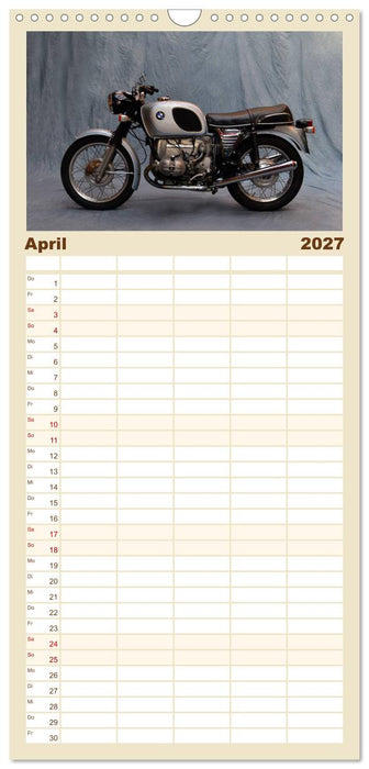 Deutsche Motorrad - Legenden - Rollende Kunstwerke aus alten Zeiten (CALVENDO Familienplaner 2027)