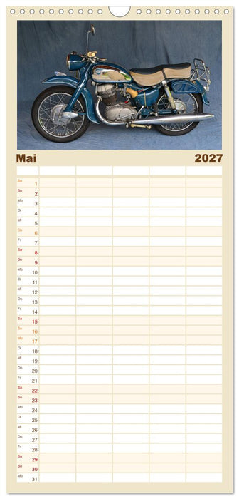 Deutsche Motorrad - Legenden - Rollende Kunstwerke aus alten Zeiten (CALVENDO Familienplaner 2027)