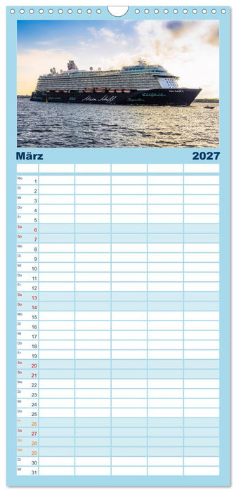 Kreuzfahrtschiffe (CALVENDO Familienplaner 2027)