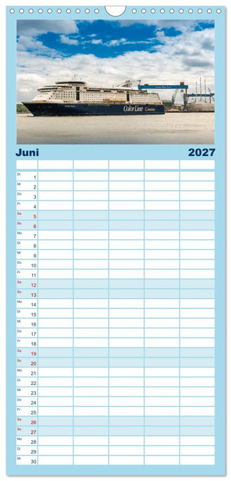 Kreuzfahrtschiffe (CALVENDO Familienplaner 2027)