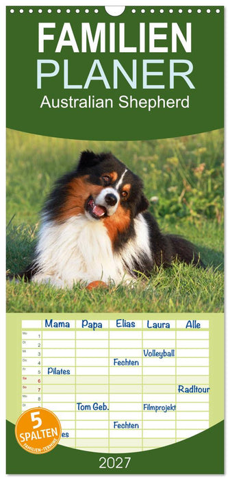 Australian Shepherd - Hütehunde mit Familienanschluss (CALVENDO Familienplaner 2027)
