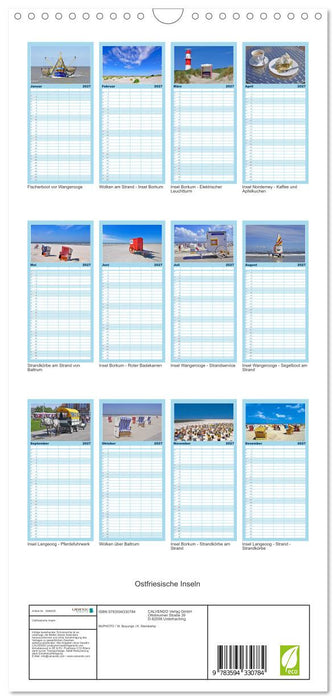 Ostfriesische Inseln (CALVENDO Familienplaner 2027)