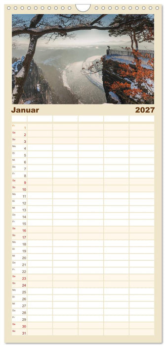 Sächsische Schweiz / Geburtstagsplaner (CALVENDO Familienplaner 2027)