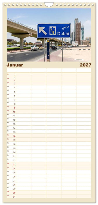 Faszination Dubai (CALVENDO Familienplaner 2027)