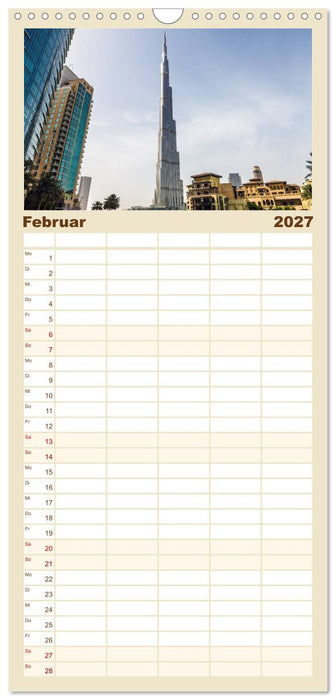 Faszination Dubai (CALVENDO Familienplaner 2027)