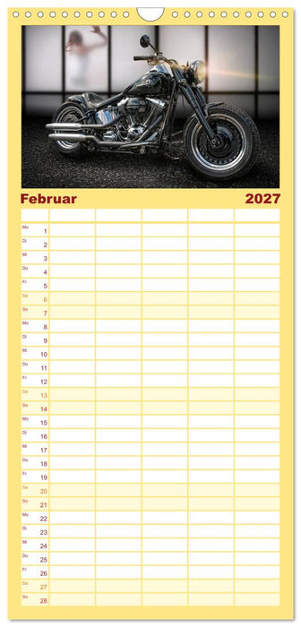 Motorrad-Träume – Chopper und Custombikes (CALVENDO Familienplaner 2027)