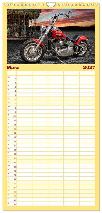 Motorrad-Träume – Chopper und Custombikes (CALVENDO Familienplaner 2027)