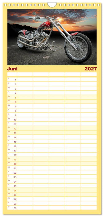 Motorrad-Träume – Chopper und Custombikes (CALVENDO Familienplaner 2027)