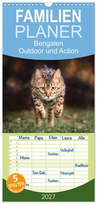 Bengalen Outdoor und Action (CALVENDO Familienplaner 2027)