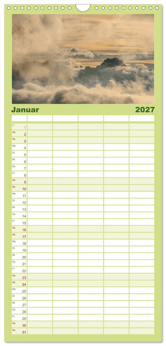 Das Oberstdorfer Allgäu (CALVENDO Familienplaner 2027)
