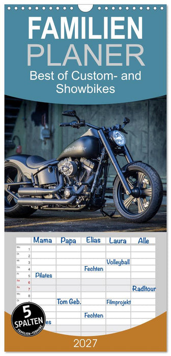 Best of Custom- and Showbikes (CALVENDO Familienplaner 2027)