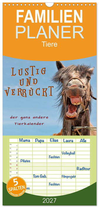 Lustig und verrückt - der ganz andere Tierkalender (CALVENDO Familienplaner 2027)