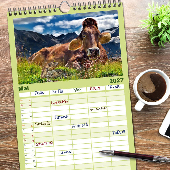 Lustig und verrückt - der ganz andere Tierkalender (CALVENDO Familienplaner 2027)