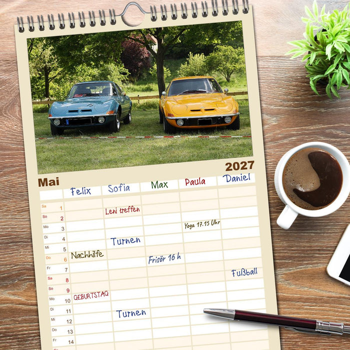 Opel GT Der Kalender (CALVENDO Familienplaner 2027)
