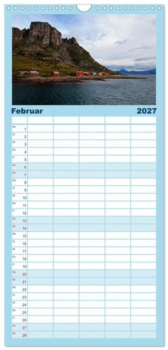 Norwegen - Hurtigruten (CALVENDO Familienplaner 2027)