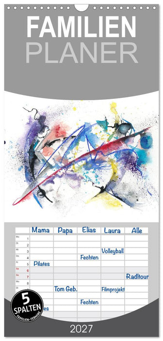 Abstrakte Aquarelle (CALVENDO Familienplaner 2027)