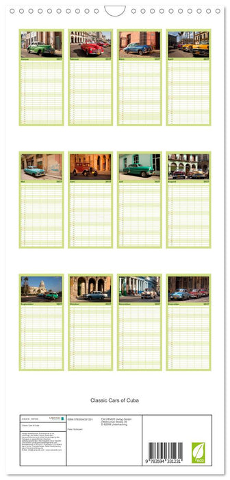 Classic Cars of Cuba (CALVENDO Familienplaner 2027)