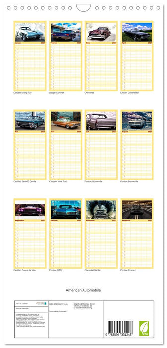 American Automobile (CALVENDO Familienplaner 2027)